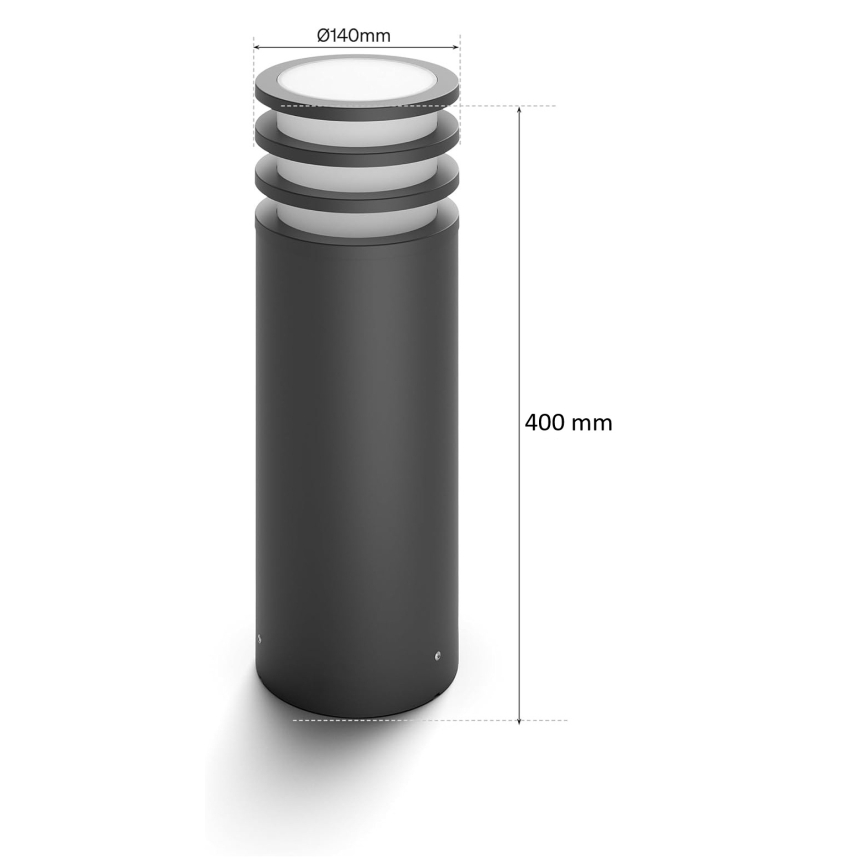 Philips - LED RGB s prigušivanjem vanjska svjetiljka Hue LUCCA 1xE27/8,1W/230V 40 cm 1000-20000K IP44