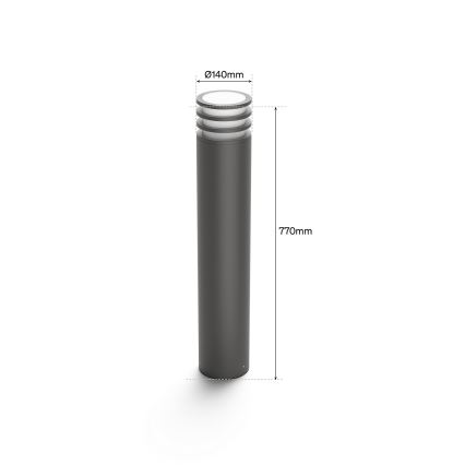 Philips - LED RGB vanjska svjetiljka Hue LUCCA s prigušivanjem 1xE27/8,1W/230V 77 cm 1000-20000K IP44
