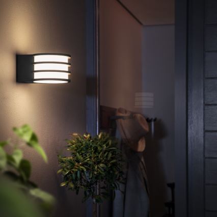 Philips - LED RGB prigušivo vanjsko zidno svjetlo Hue LUCCA 1xE27/8,1W/230V 1000-20000K IP44