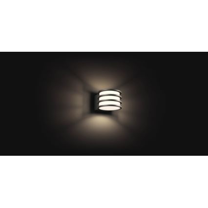 Philips - LED RGB prigušivo vanjsko zidno svjetlo Hue LUCCA 1xE27/8,1W/230V 1000-20000K IP44