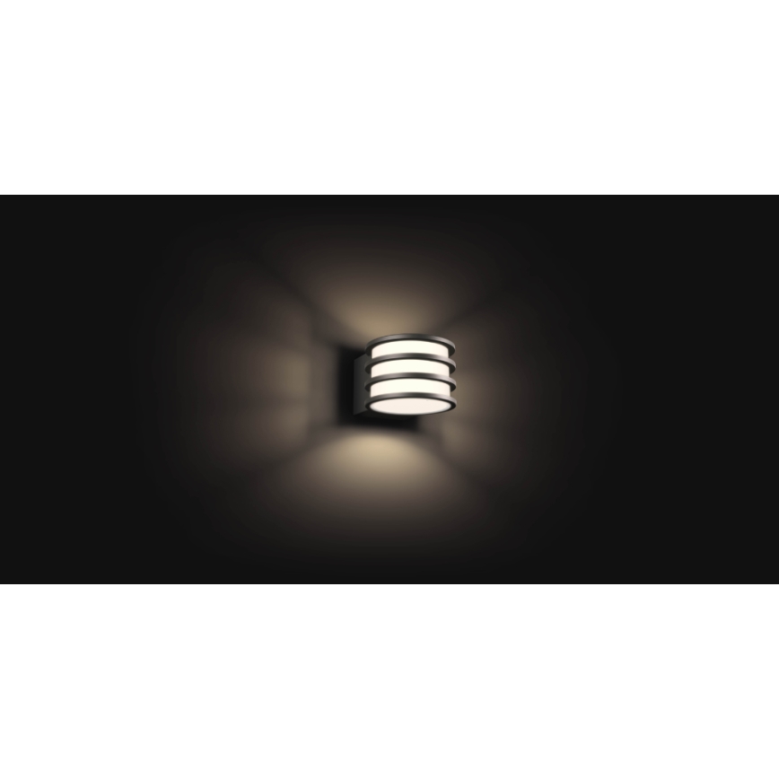 Philips - LED RGB prigušivo vanjsko zidno svjetlo Hue LUCCA 1xE27/8,1W/230V 1000-20000K IP44