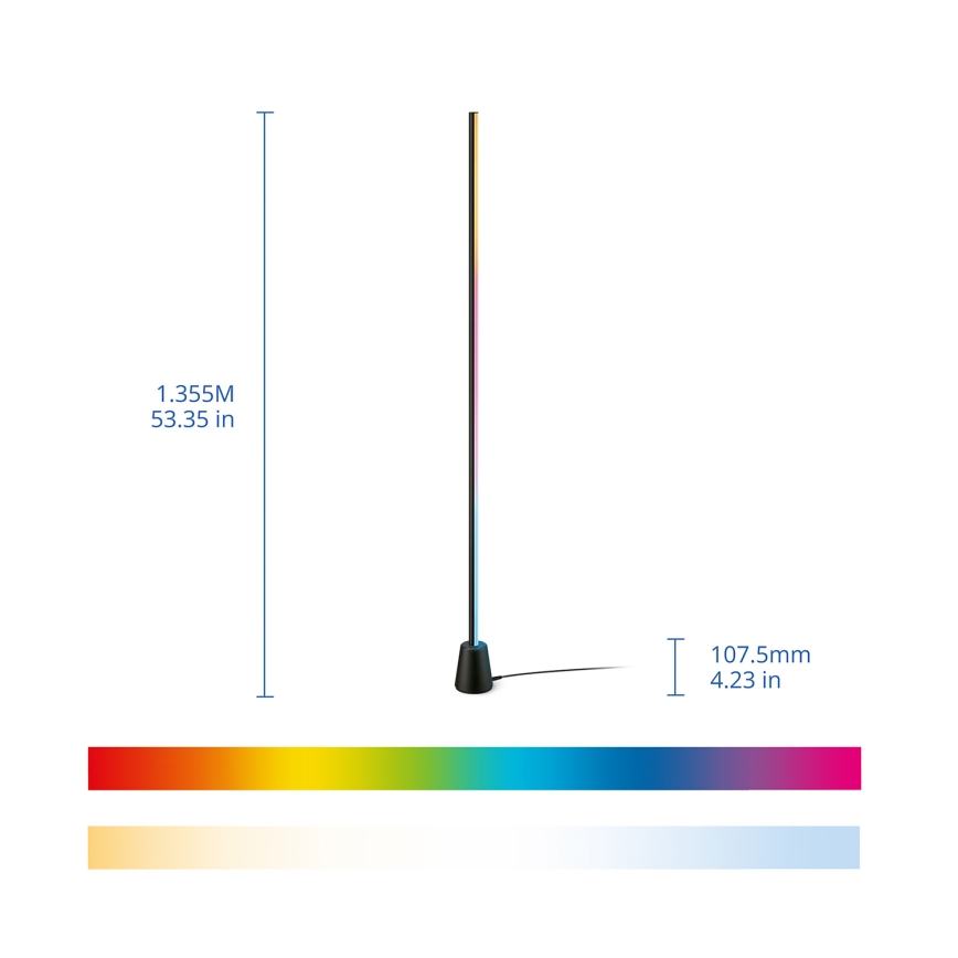 Philips - LED RGBIC stojeća lampa s prigušivanjem GRADIENT LED/9,7W/230V 2200-6500K Wi-Fi