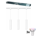 Philips - LED RGBW luster na sajli za šinski sustav EASYLINK HUE s mogućnošću prigušivanja 3xGU10/4,7W/230V 2200-6500K 1m bijela