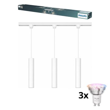 Philips - LED RGBW luster na sajli za šinski sustav EASYLINK HUE s mogućnošću prigušivanja 3xGU10/4,7W/230V 2200-6500K 1m bijela