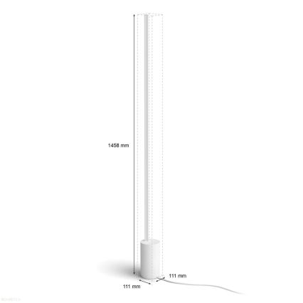 Philips - LED RGBW Prigušiva podna lampa Hue SIGNE LED/29W/230V 2000-6500K bijela