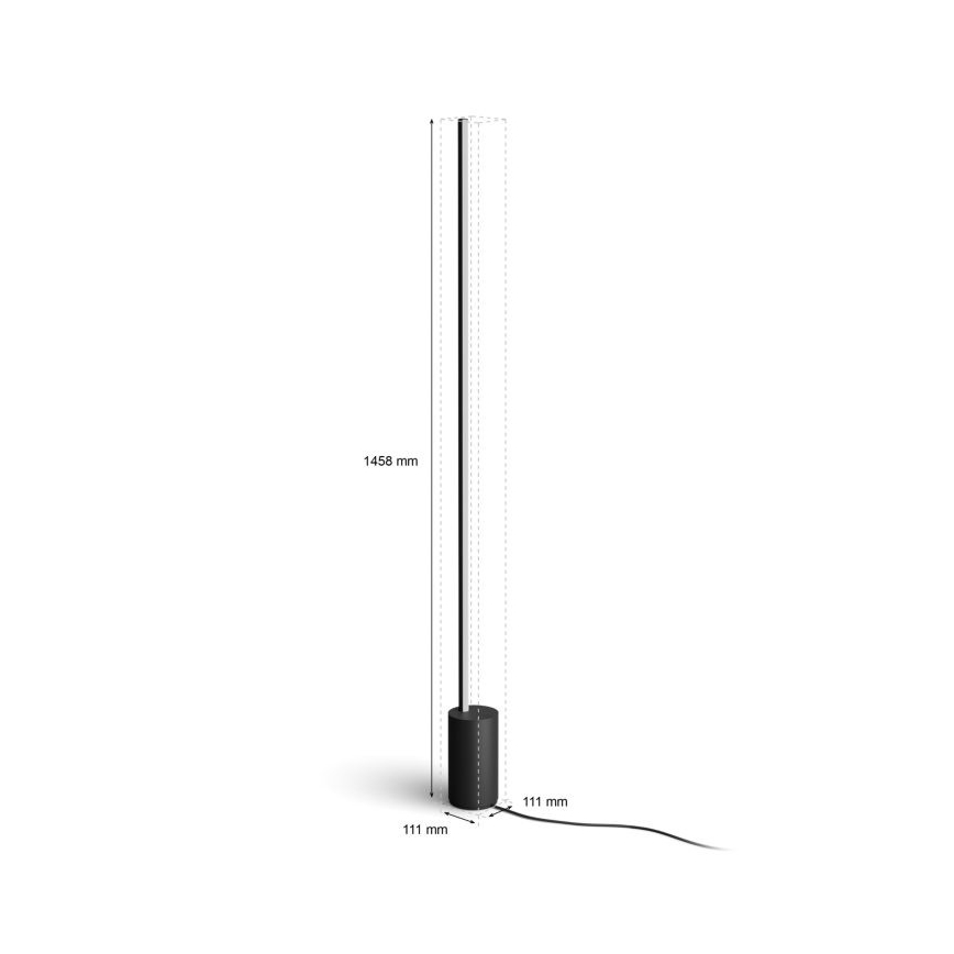 Philips - LED RGBW Prigušiva podna lampa Hue SIGNE LED/29W/230V 2000-6500K crna