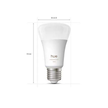 Philips - LED RGBW traka s mogućnošću prigušivanja Hue FLUX 3m LED/12W/230V + 2x pametne žarulje WHITE AND COLOR AMBIANCE E27/8,1W/230V 1000-20000K