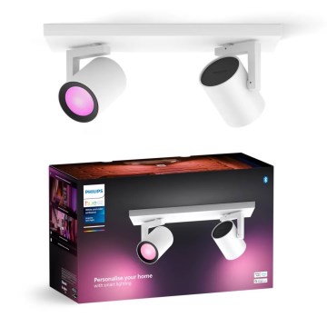 Philips - LED RGBW Prigušiva reflektorska svjetiljka Hue ARGENTA 2xGU10/4,2W/230V 2000-6500K