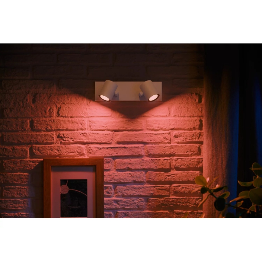 Philips - LED RGBW Prigušiva reflektorska svjetiljka Hue ARGENTA 2xGU10/4,2W/230V 2000-6500K