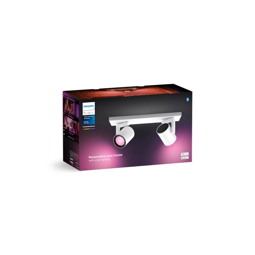 Philips - LED RGBW Prigušiva reflektorska svjetiljka Hue ARGENTA 2xGU10/4,2W/230V 2000-6500K