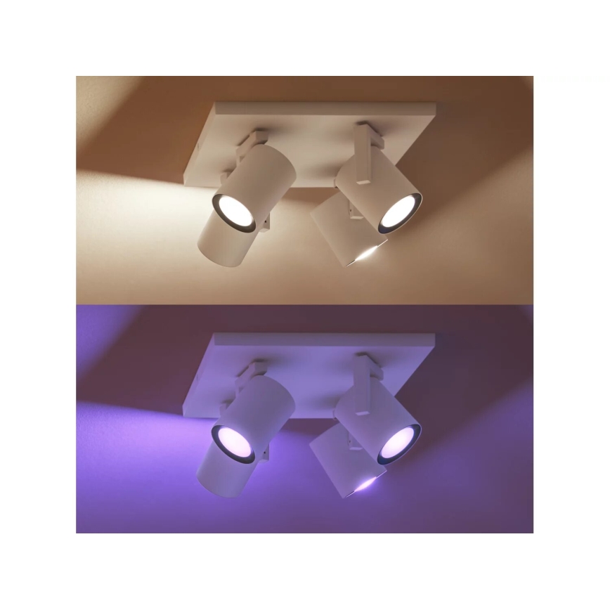 Philips - LED RGBW Prigušiva reflektorska svjetiljka Hue ARGENTA 4xGU10/4,2W/230V 2000-6500K