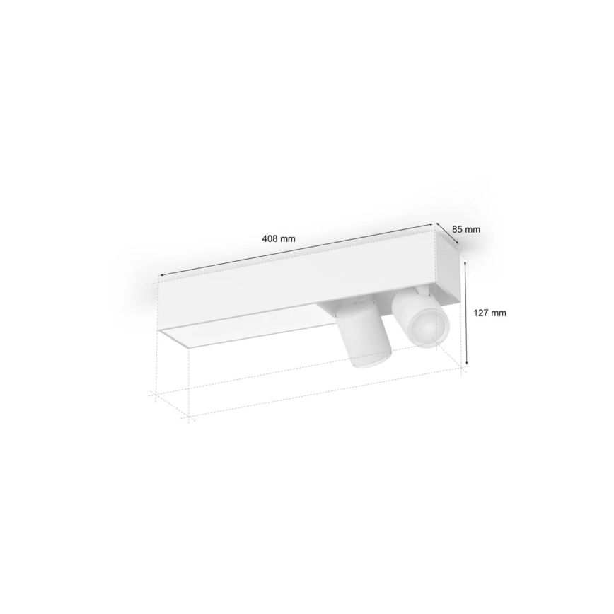 Philips - LED RGBW Prigušiva reflektorska svjetiljka Hue CENTRIS 2xGU10/4,2W/230V+ LED/11W