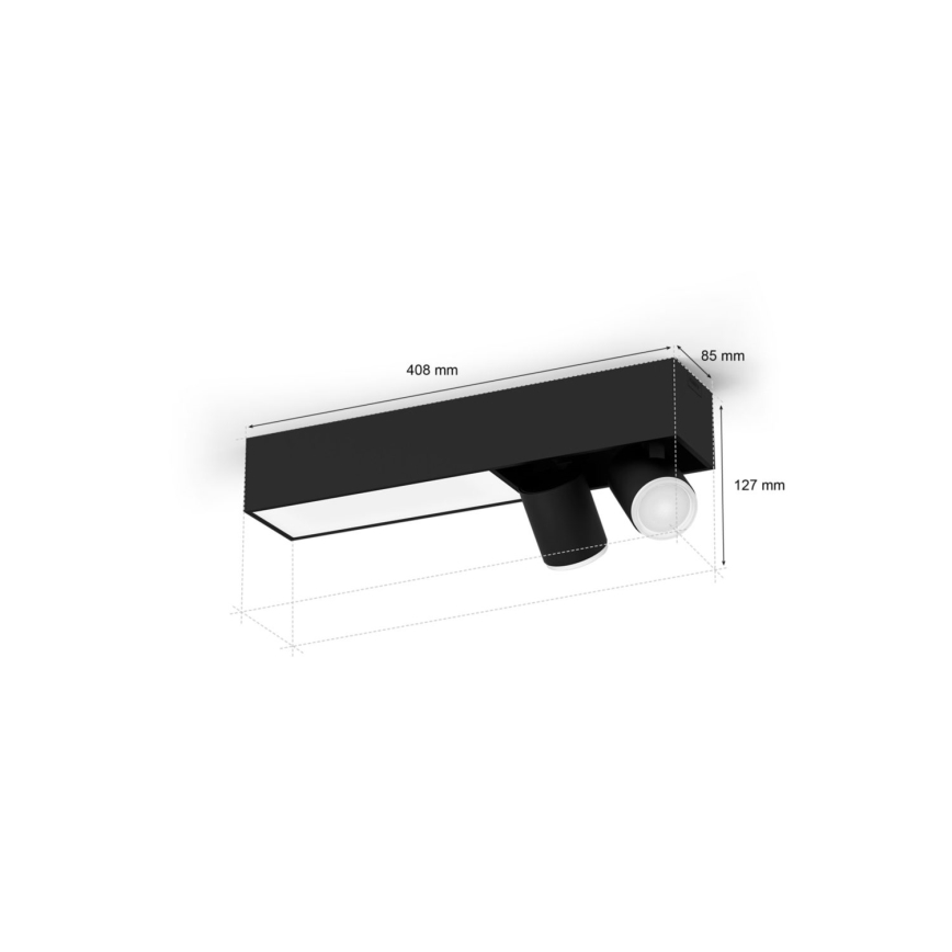 Philips - LED RGBW Prigušiva reflektorska svjetiljka Hue CENTRIS 2xGU10/4,2W/230V + LED/11W 2000-6500K