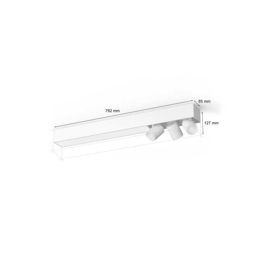 Philips - LED RGBW Prigušiva reflektorska svjetiljka Hue CENTRIS 3xGU10/4,2W/230V + LED/11W 2000-6500K