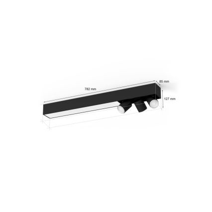 Philips - LED RGBW Prigušiva reflektorska svjetiljka Hue CENTRIS 3xGU10/4,2W/230V + LED/11W 2000-6500K