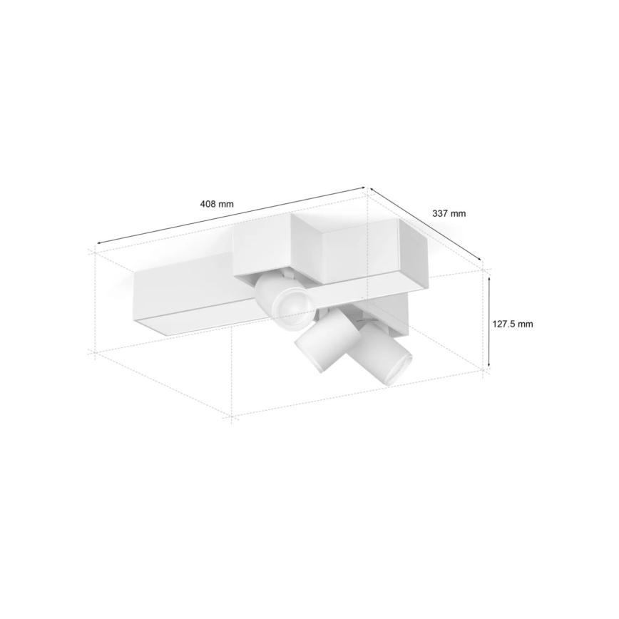 Philips - LED RGBW Prigušiva reflektorska svjetiljka Hue CENTRIS 3xGU10/4,2W/230V + LED/11W 2000-6500K