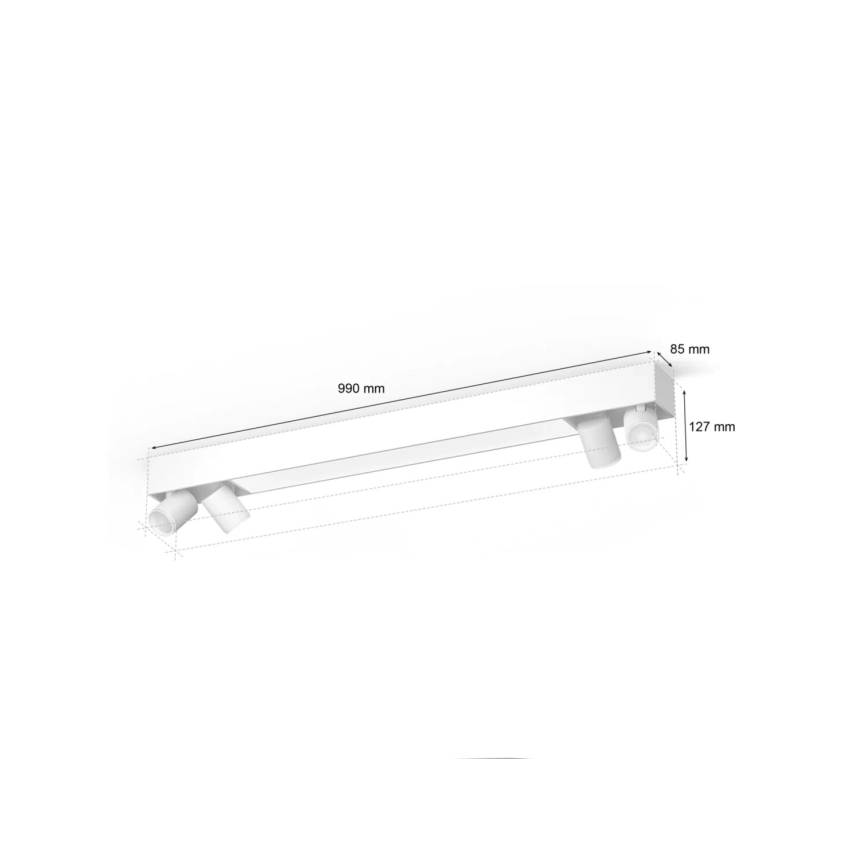 Philips - LED RGBW Prigušiva reflektorska svjetiljka Hue CENTRIS 4xGU10/4,2W/230V + LED/11W 2000-6500K