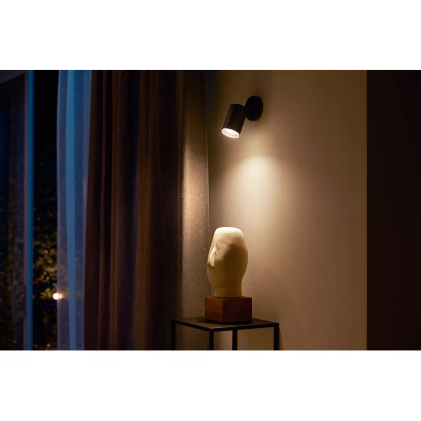 Philips - LED RGBW Prigušiva reflektorska svjetiljka Hue FUGATO 1xGU10/4,2W/230V 2000-6500K crna