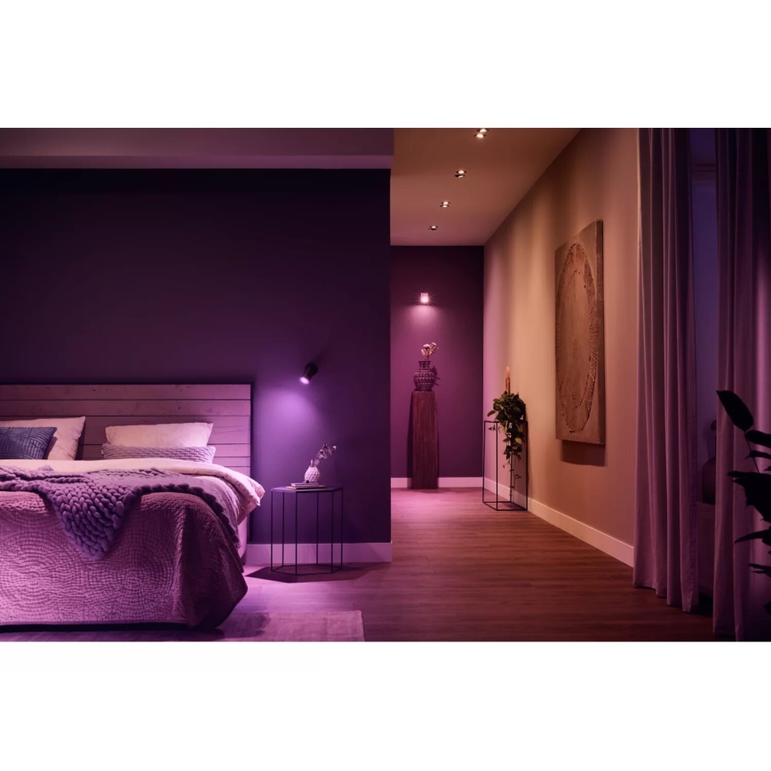 Philips - LED RGBW Prigušiva reflektorska svjetiljka Hue FUGATO 1xGU10/4,2W/230V 2000-6500K crna
