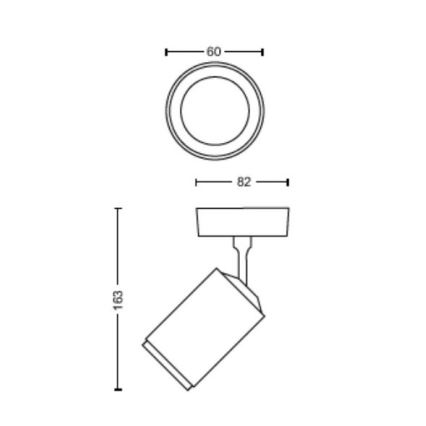 Philips - LED RGBW Prigušiva reflektorska svjetiljka Hue FUGATO 1xGU10/4,2W/230V 2000-6500K crna