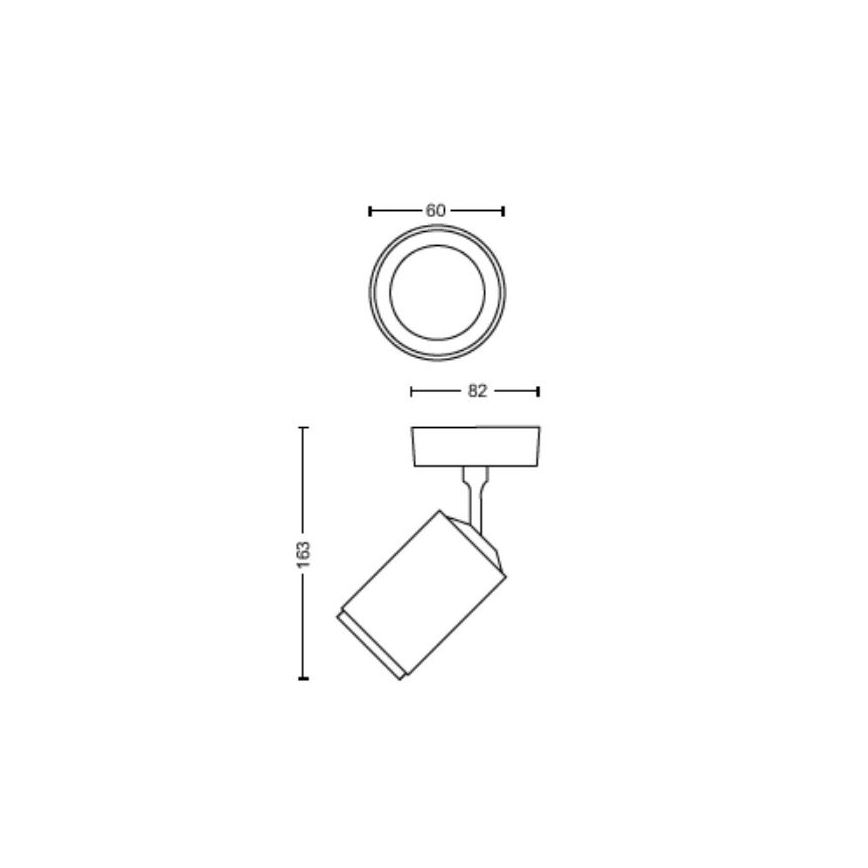 Philips - LED RGBW Prigušiva reflektorska svjetiljka Hue FUGATO 1xGU10/4,2W/230V 2000-6500K crna
