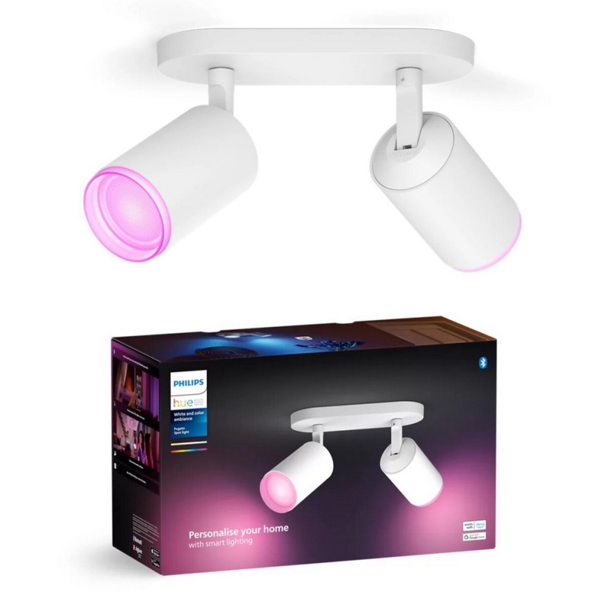 Philips - LED RGBW Prigušiva reflektorska svjetiljka Hue FUGATO 2xGU10/4,2W/230V 2000-6500K bijela