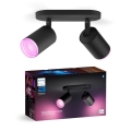 Philips - LED RGBW Prigušiva reflektorska svjetiljka Hue FUGATO 2xGU10/4,2W/230V 2000-6500K crna