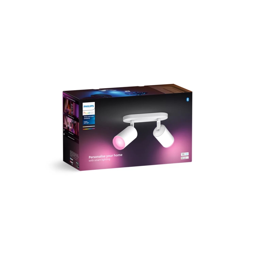 Philips - LED RGBW Prigušiva reflektorska svjetiljka Hue FUGATO 2xGU10/4,2W/230V 2000-6500K bijela