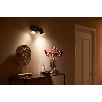 Philips - LED RGBW Prigušiva reflektorska svjetiljka Hue FUGATO 2xGU10/4,2W/230V 2000-6500K crna