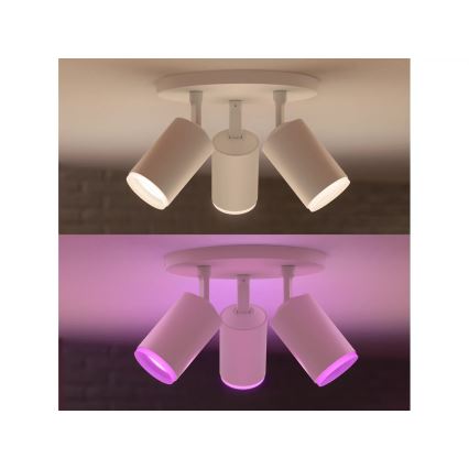 Philips - LED RGBW Prigušiva reflektorska svjetiljka Hue FUGATO 3xGU10/4,2W/230V 2000-6500K bijela