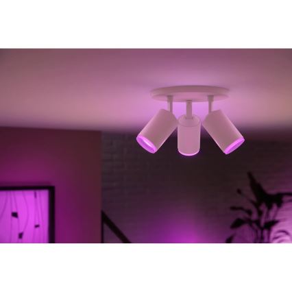Philips - LED RGBW Prigušiva reflektorska svjetiljka Hue FUGATO 3xGU10/4,2W/230V 2000-6500K bijela