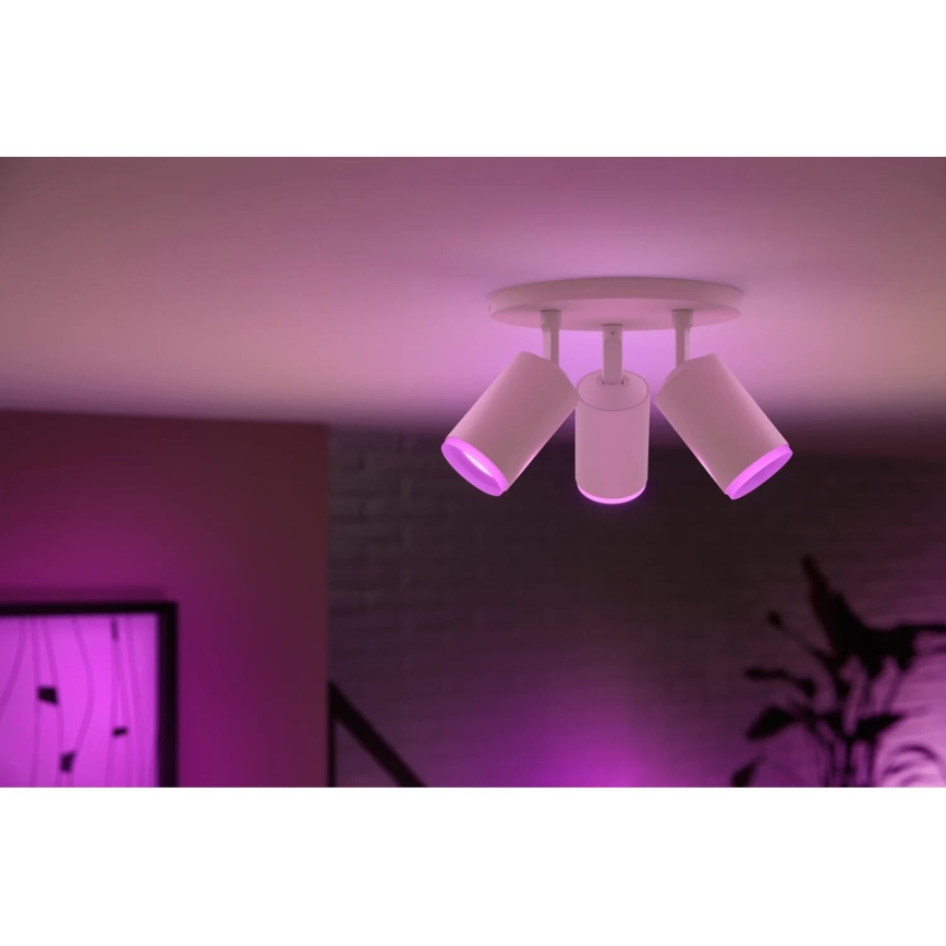 Philips - LED RGBW Prigušiva reflektorska svjetiljka Hue FUGATO 3xGU10/4,2W/230V 2000-6500K bijela