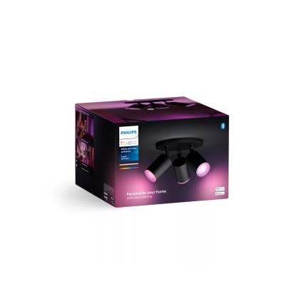 Philips - LED RGBW Prigušiva reflektorska svjetiljka Hue FUGATO 3xGU10/4,2W/230V 2000-6500K crna