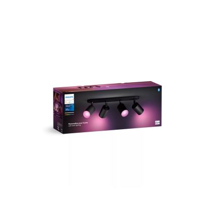 Philips - LED RGBW Prigušiva reflektorska svjetiljka Hue FUGATO 4xGU10/4,2W/230V 2000-6500K crna