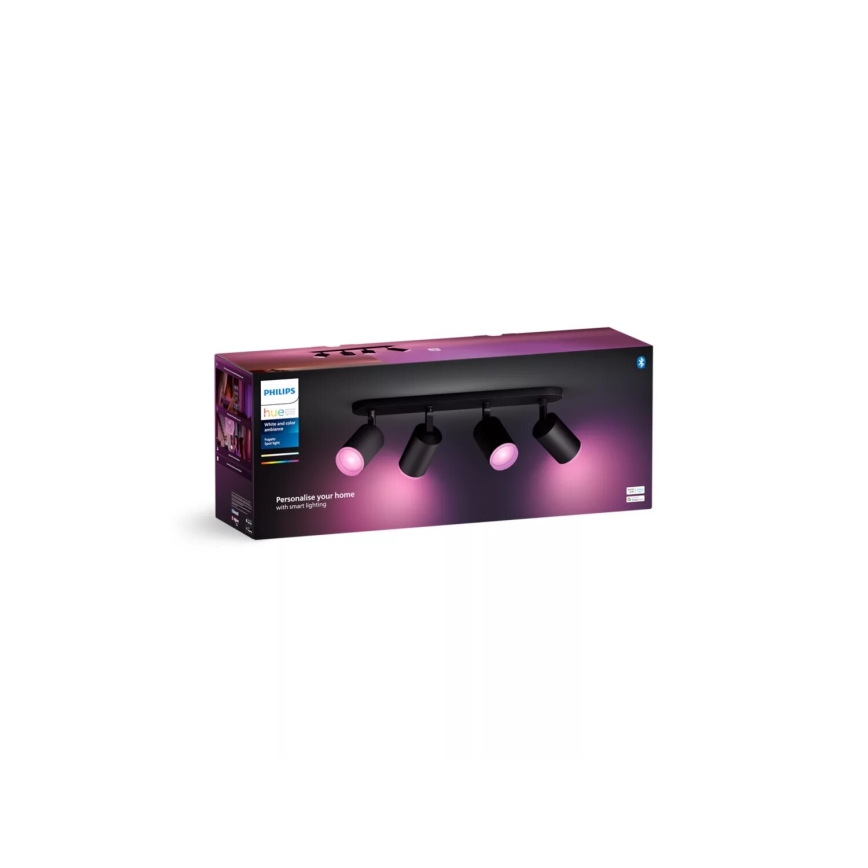 Philips - LED RGBW Prigušiva reflektorska svjetiljka Hue FUGATO 4xGU10/4,2W/230V 2000-6500K crna