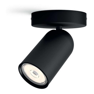 Philips - LED RGBW prigušiva spot svjetiljka PONGEE 1xGU10/4,8W/230V 3000K crna + daljinski upravljač