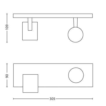 Philips - LED RGBW prigušiva spot svjetiljka RUNNER 2xGU10/6,5W/230V 2700-6500K bijela