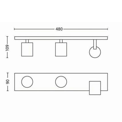 Philips - LED RGBW prigušiva reflektorska svjetiljka RUNNER 3xGU10/6,5W/230V 2700-6500K bijela