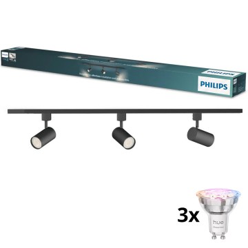 Philips - LED RGBW prigušiva spot svjetiljka za tračni sustav EASYLINK HUE 3xGU10/4,7W/230V 2200-6500K 1m crna