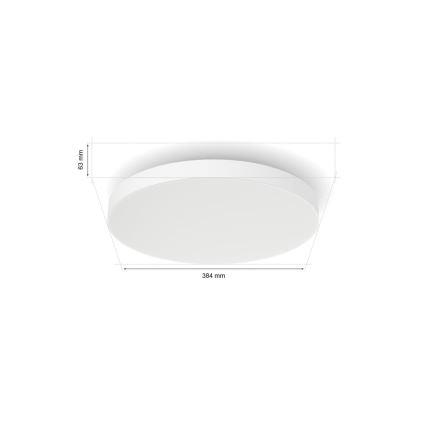 Philips - LED RGBW Prigušiva stropna svjetiljka Hue DATURA LED/48W/230V 2000-6500K