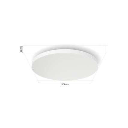 Philips - LED RGBW Prigušiva stropna svjetiljka Hue DATURA LED/67W/230V 2000-6500K