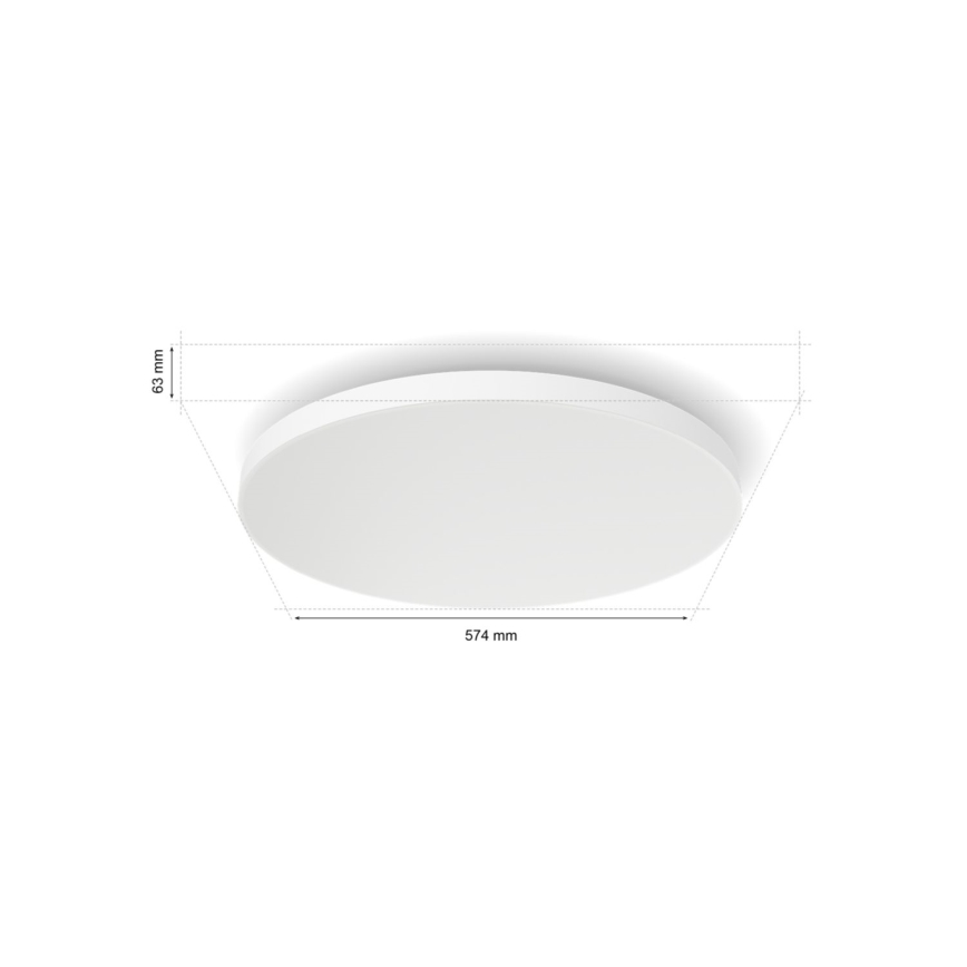 Philips - LED RGBW Prigušiva stropna svjetiljka Hue DATURA LED/67W/230V 2000-6500K