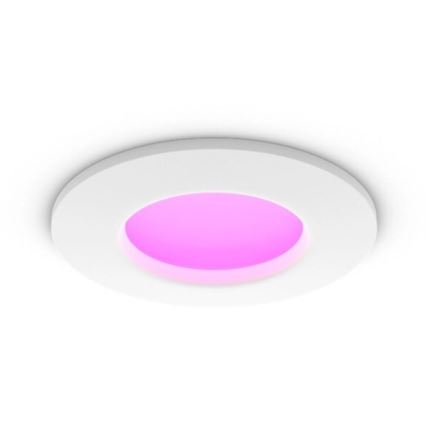 Philips - LED RGBW Prigušiva ugradbena svjetiljka za kupaonicu Hue SLIM LED/8,3W/230V 2000-6500K IP44 bijela