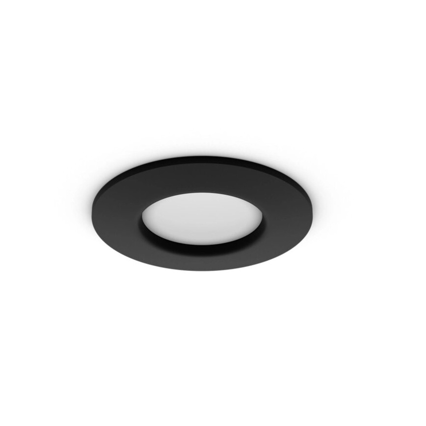 Philips - LED RGBW Prigušiva ugradbena svjetiljka za kupaonicu Hue SLIM LED/8,3W/230V 2000-6500K IP44 crna