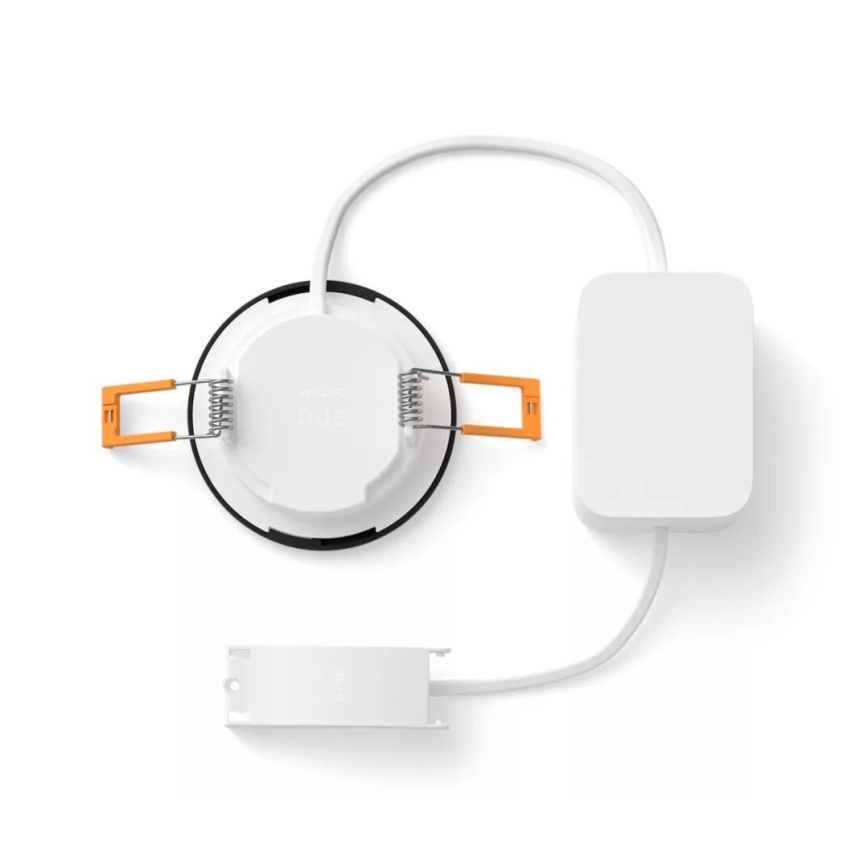 Philips - LED RGBW Prigušiva ugradbena svjetiljka za kupaonicu Hue SLIM LED/8,3W/230V 2000-6500K IP44 crna