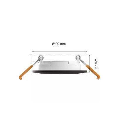 Philips - LED RGBW Prigušiva ugradbena svjetiljka za kupaonicu Hue SLIM LED/8,3W/230V 2000-6500K IP44 crna