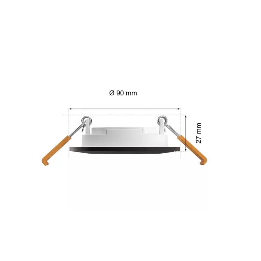 Philips - LED RGBW Prigušiva ugradbena svjetiljka za kupaonicu Hue SLIM LED/8,3W/230V 2000-6500K IP44 crna