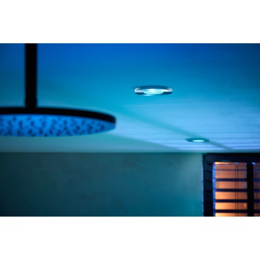Philips - LED RGBW Prigušiva ugradbena svjetiljka za kupaonicu Hue XAMENTO 1xGU10/4,2W/230V 2000-6500K IP44