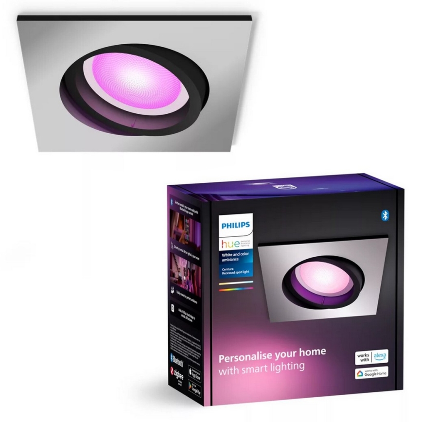 Philips - LED RGBW Prigušiva ugradbena svjetiljka Hue CENTURA 1xGU10/4,2W/230V 2000-6500K
