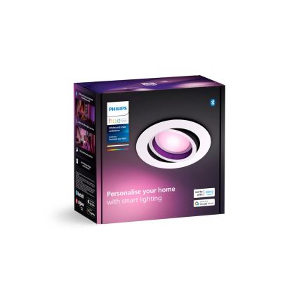 Philips - LED RGBW Prigušiva ugradbena svjetiljka Hue CENTURA 1xGU10/4,2W/230V 2000-6500K